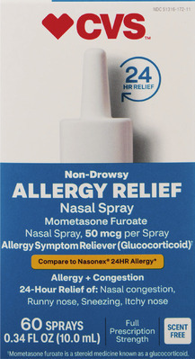 CVS Brand Fluticasone 72, 144 sprays, combo pks., Mometasone or Triamcinolone 60 sprays
