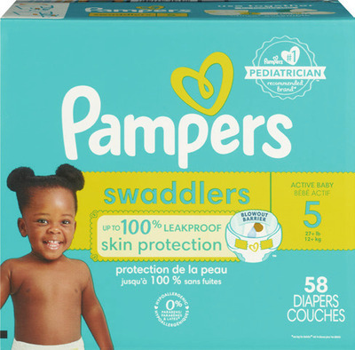 Pampers Swaddlers or Easy Ups boxed Super Pack