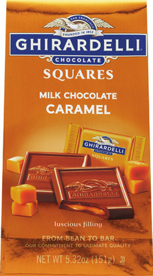 Ghirardelli bags 4.1-5.32 oz or Minis 1.9 oz.
