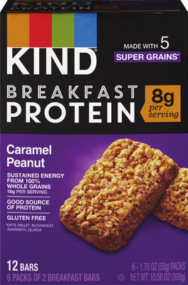 Kind breakfast or protein bars