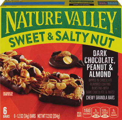 Nature Valley bars 5-6 ct., Betty Crocker, Mott's, General Mills fruit snacks or treat bars 6-10 ct.