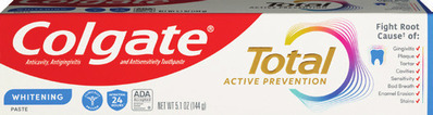 ANY Colgate Total 5.1 oz toothpaste 1 ct., Optic White, Total Active Prevention or Enamel Strength mouthwash 473-500mL