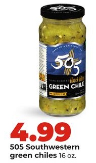 Costco leaving item 15: 505 Southwestern green chiles