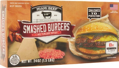 Miami Beef Smashed Burgers or 100% Beef Patties