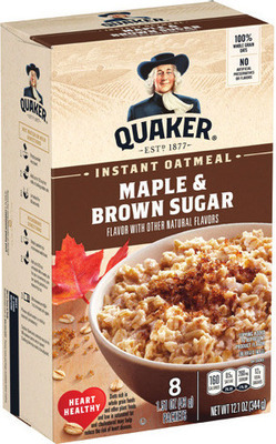 Quaker Instant Oatmeal 1.23-1.51 oz., 6-8 pk. or Instant Grits. 98 oz. 10 pk.