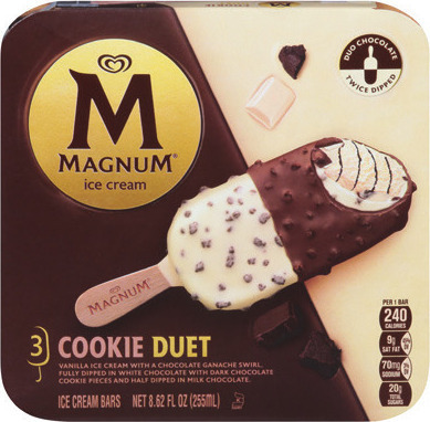 Magnum Cookie Duet or Double Raspberry Ice Cream Bars