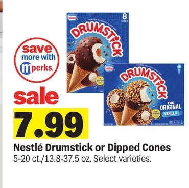 Nestlé Drumstick or Dipped Cones