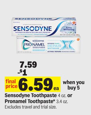 Sensodyne Toothpaste 4 oz. or Pronamel Toothpaste* 3.4 oz.