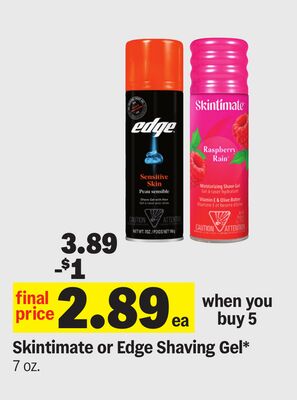 Skintimate or Edge Shaving Gel*