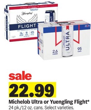 Michelob Ultra or Yuengling Flight*