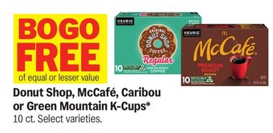Donut Shop, McCafé, Caribou or Green Mountain K-Cups*