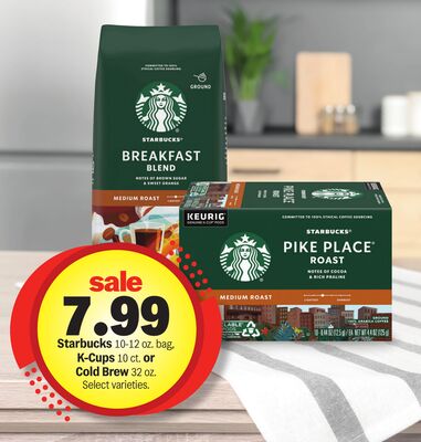 Starbucks 10-12 oz. bag, K-Cups 10 ct. or Cold Brew 32 oz.