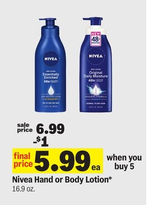 Nivea Hand or Body Lotion*