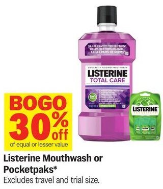 Listerine Mouthwash or Pocketpaks*
