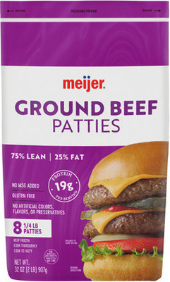 Meijer 1/4 Pound Beef Burgers