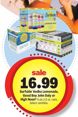 Surfside Vodka Lemonade, Good Boy John Daly or High Noon*