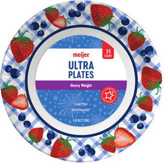 Meijer Summer Paper Plates 8-5/8