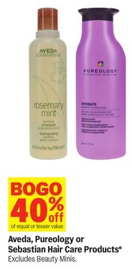 Aveda, Pureology or Sebastian Hair Care Products*