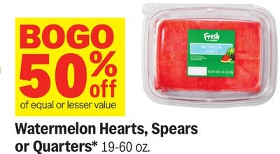 Watermelon Hearts, Spears or Quarters*