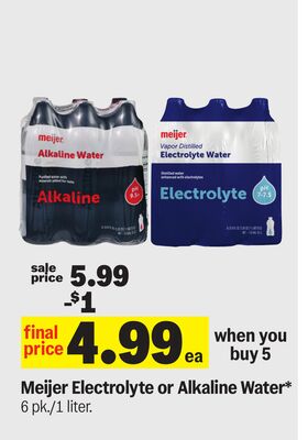 Meijer Electrolyte or Alkaline Water*