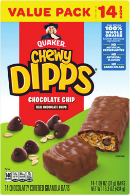 Quaker Chewy or Chewy Dipps Granola Bars