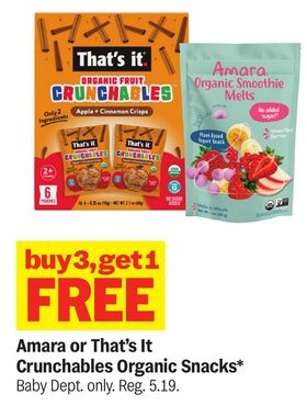 Amara or That's It Crunchables Organic Snacks*hables Organic Snacks*