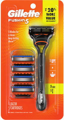 Gillette Razor Value Pack Handle and 4-5 Refills*