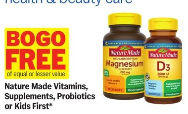 Nature Made Vitamins, Supplements, Probiotics or Kids First*