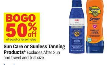 Sun Care or sunless tanning Products*