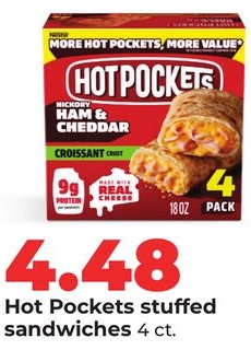 Hot Pockets stuffed sandwiches