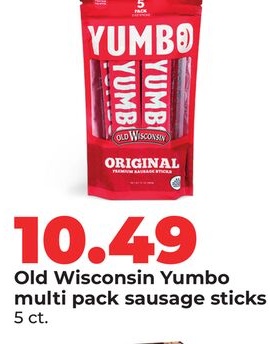 Old Wisconsin Yumbo multi pack sausage sticks