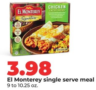 El Monterey single serve meal