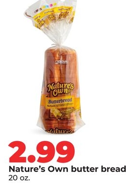 Nature's Own butter bread
