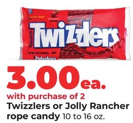 Twizzlers or Jolly Rancher rope candy
