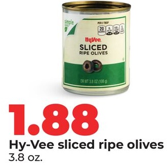 Hy-Vee sliced ripe olives