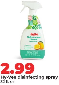 Hy-Vee disinfecting spray