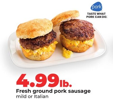 Fresh ground pork sausage