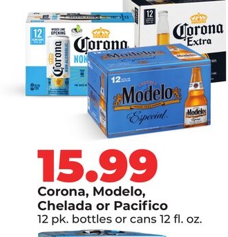 Corona, Modelo, Chelada or Pacifico