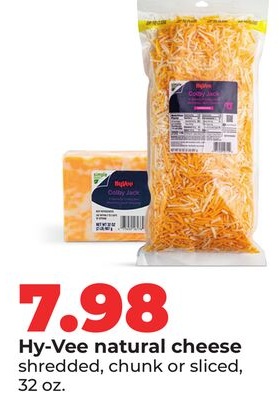 Hy-Vee natural cheese