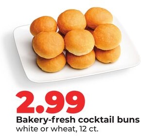 Bakery-fresh cocktail buns