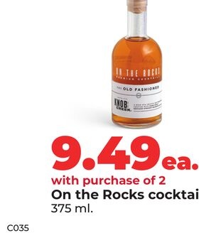 On the Rocks cocktail