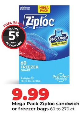 Mega Pack Ziploc sandwich or freezer bags