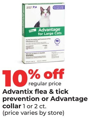 Advantix flea & tick prevention or Advantage collar