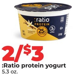 :Ratio protein yogurt