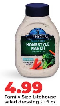 Family Size Litehouse salad dressing