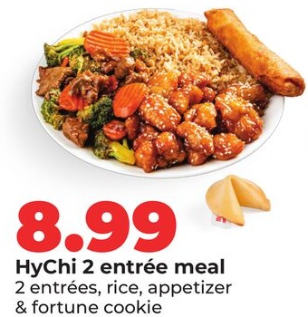 HyChi 2 entrée meal