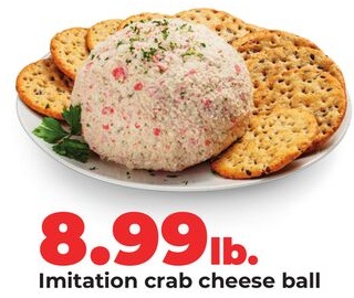Imitation crab cheese ball