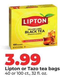Lipton or Tazo tea bags
