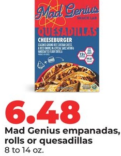 Mad Genius empanadas, rolls or quesadillas