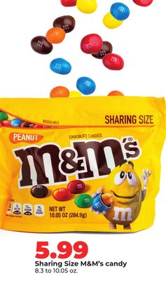 Sharing Size M&M's candy
